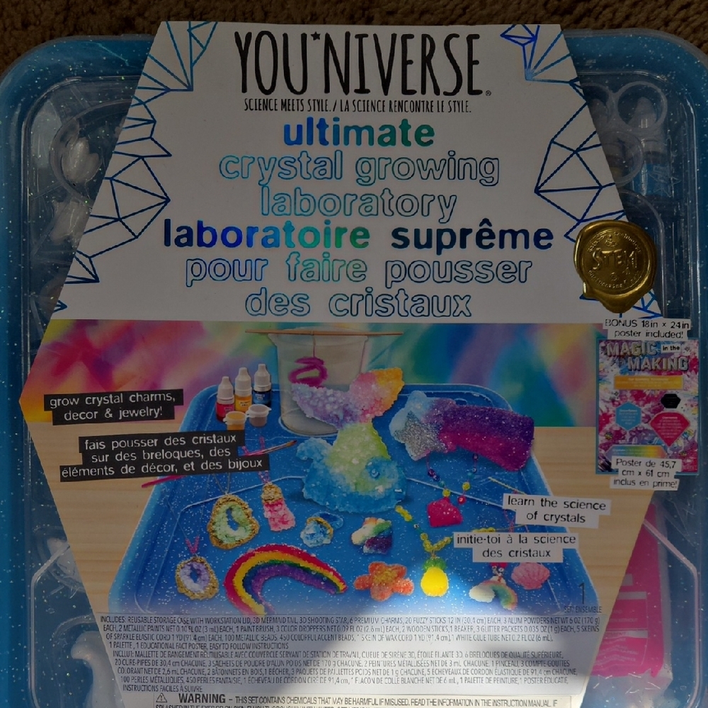 Blue Party Supplies Kit with Crystal Growing Fun
